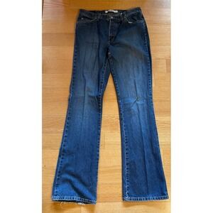 Mavi Jeans 136 Molly Low Rise Flare Jeans Women's Size 32/36 med Wash Button Fly